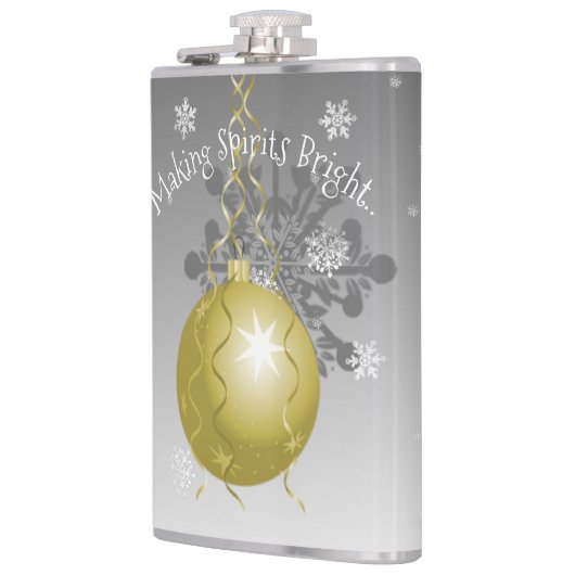 Gold Fancy kerstsierfles Heupfles (Links)