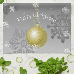 Gold Fancy kerstsierkeuken Theedoek