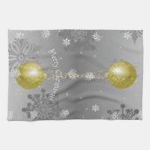 Gold Fancy kerstsierkeuken Theedoek (Horizontaal)