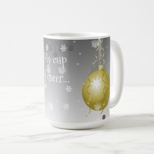 Gold Fancy kerstsierkoffie-Mok Koffiemok (Voorkant rechts)