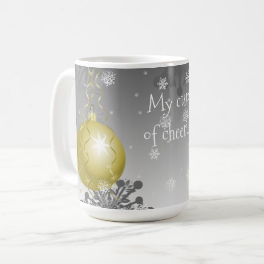 Gold Fancy kerstsierkoffie-Mok Koffiemok (Voorkant links)
