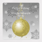 Gold Fancy kerstsierlabel Labels (Design 1)