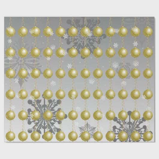 Gold Fancy kerstsierpapier Cadeaupapier (Vlak)