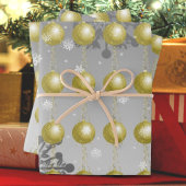 Gold Fancy kerstsierpapier Inpakpapier Vel