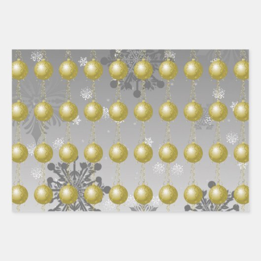 Gold Fancy kerstsierpapier Inpakpapier Vel (Voorkant 3)