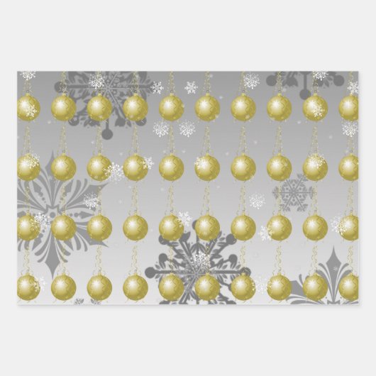 Gold Fancy kerstsierpapier Inpakpapier Vel (Voorkant 2)