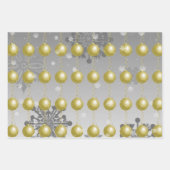 Gold Fancy kerstsierpapier Inpakpapier Vel (Voorkant)