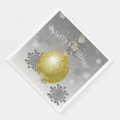 Gold Fancy kerstsierpapier Napkin Servet (Hoek)