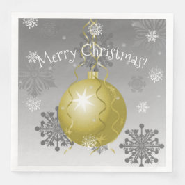 Gold Fancy kerstsierpapier Napkin Servet