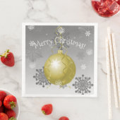 Gold Fancy kerstsierpapier Napkin Servet (Insitu)