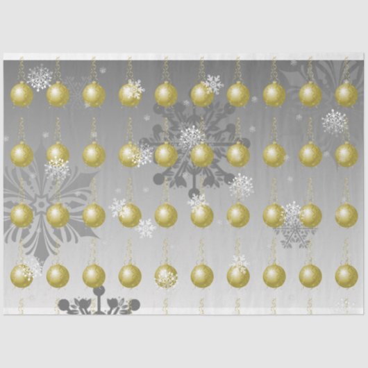 Gold Fancy kerstsierpapier Tissuepapier (Voorkant)