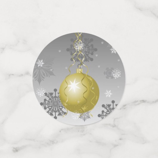 Gold Fancy kerstsiertafel Confetti (Kleine voorkant)