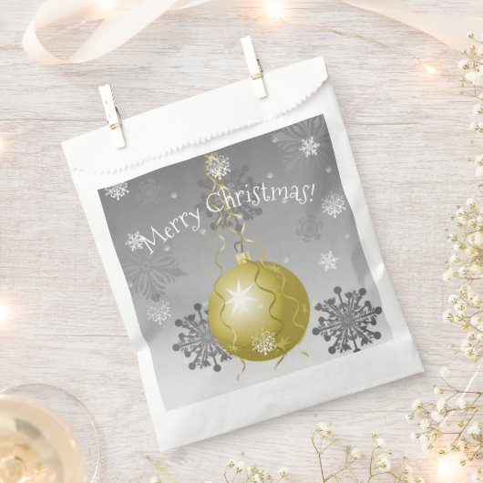 Gold Fancy kerstsiertassen Bedankzakje (Geknipt)