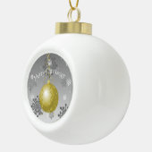 Gold Fancy kerstversiering Keramische Bal Ornament (Rechts)