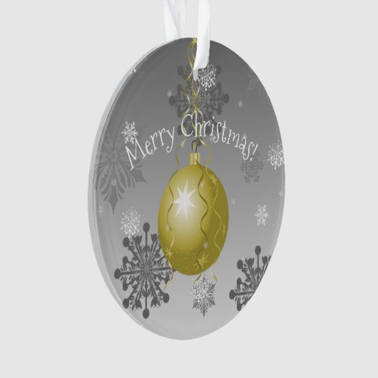 Gold Fancy kerstversiering Ornament (voorkant)