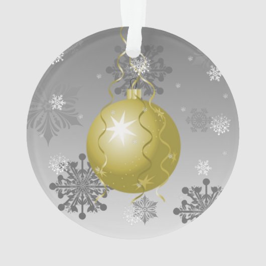 Gold Fancy kerstversiering Ornament (achterkant)