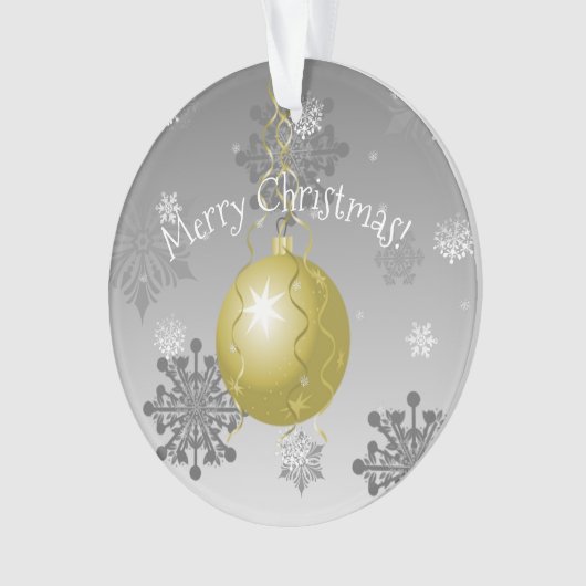 Gold Fancy kerstversiering Ornament (voorkant)