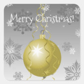 Gold Fancy kerstversiering Sticker (Voorkant)