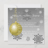 Gold Fancy uitnodiging voor kerstversiering (Achterkant)