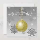 Gold Fancy uitnodiging voor kerstversiering (Voorkant)