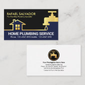Gold Faucet Water Plumbing Pipeline Visitekaartje (Voorkant / Achterkant)