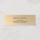 Gold Faux Afstuderen Name Card Mini Visitekaartje (Achterkant)