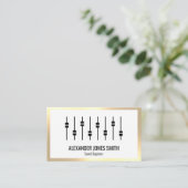 Gold Faux-audio Visitekaartje (Staand voorkant)