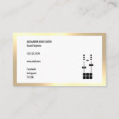 Gold Faux-audio Visitekaartje (Achterkant)