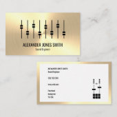 Gold Faux-audiotechnicus Visitekaartje (Voorkant / Achterkant)