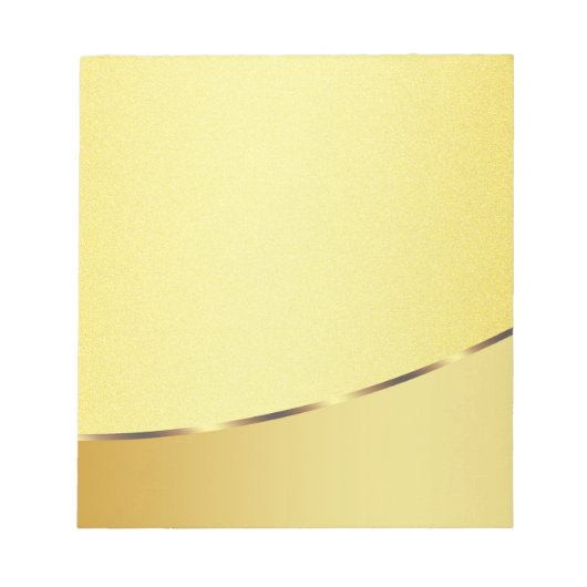 Gold Faux Boarder Striped Photo lijst Autograaf Notitieblok (Voorkant)