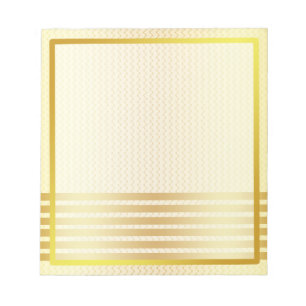 Gold Faux Boarder Striped Photo lijst Autograaf Notitieblok