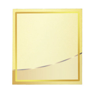 Gold Faux Boarder Striped Photo lijst Autograaf Notitieblok