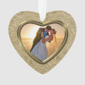 Gold Faux Brocade-fotosjabloon Ornament (voorkant)