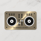 Gold Faux DJ-controller Visitekaartje (Voorkant)