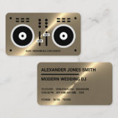 Gold Faux DJ-controller Visitekaartje (Voorkant / Achterkant)