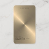 Gold Faux DJ Visitekaartje | Moderne beroepsbeoefe (Achterkant)