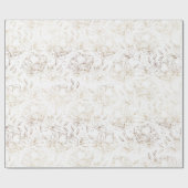 Gold Faux Elegant Hand Drawn Florals Wedding Gift Cadeaupapier (Vlak)