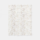 Gold Faux Elegant Hand Drawn Florals Wedding Gift Fleece Deken (Voorkant)