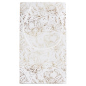 Gold Faux Elegant Hand Drawn Florals Wedding Klein Cadeauzakje (Achterkant)