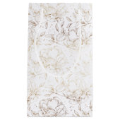 Gold Faux Elegant Hand Drawn Florals Wedding Klein Cadeauzakje (Voorkant)