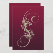 Gold Faux Embossed Wedding Invitation Kaart (Voorkant / Achterkant)