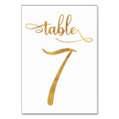Gold faux foil 3.5x5-nummerkaart | Tabel 7 Kaart (Achterkant)