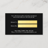 Gold Faux Foil Brush Reference Card Aanbevelingskaartje (Achterkant)