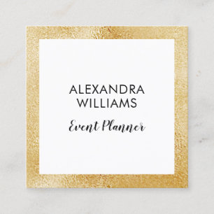 Gold Faux Foil Lijst Event Planner Visitekaartje