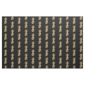 Gold Faux Foil Pineapple Fabric Stof (Fat Quarter)