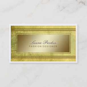 Gold Faux Foil Professional Elegant Moderne Chic Visitekaartje