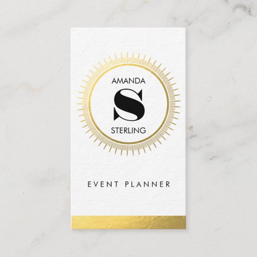 Gold Faux Foil Ultra-Thick Visitekaartje (Voorkant)