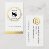 Gold Faux Foil Ultra-Thick Visitekaartje (Voorkant / Achterkant)