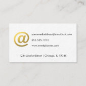 Gold Faux Foil Ultra-Thick Visitekaartje (Achterkant)