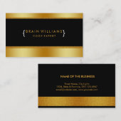 Gold Faux Foil Web Computer Professional Elegant Visitekaartje (Voorkant / Achterkant)